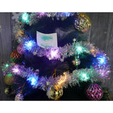 Beteala Craciun Cu Led, Argintie, Pvc, Sir, Artificiala
