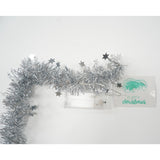Beteala Craciun Cu Led, Argintie, Pvc, Sir, Artificiala