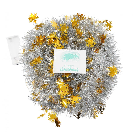 Beteala Craciun Cu Led, Aurie, Pvc, Sir, Artificiala