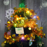 Beteala Craciun Cu Led, Aurie, Pvc, Sir, Artificiala
