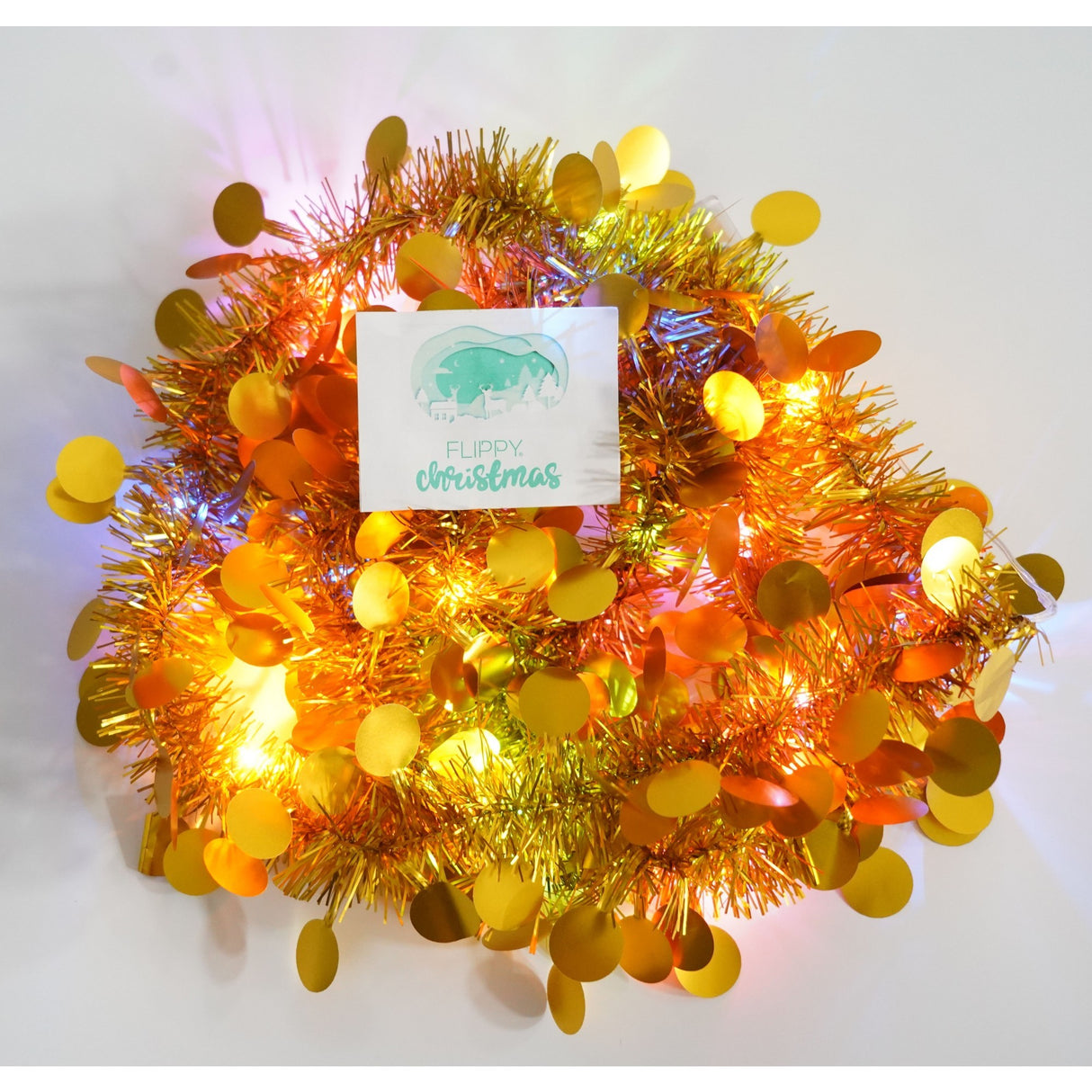 Beteala Craciun Cu Led, Aurie, Pvc, Sir, Artificiala