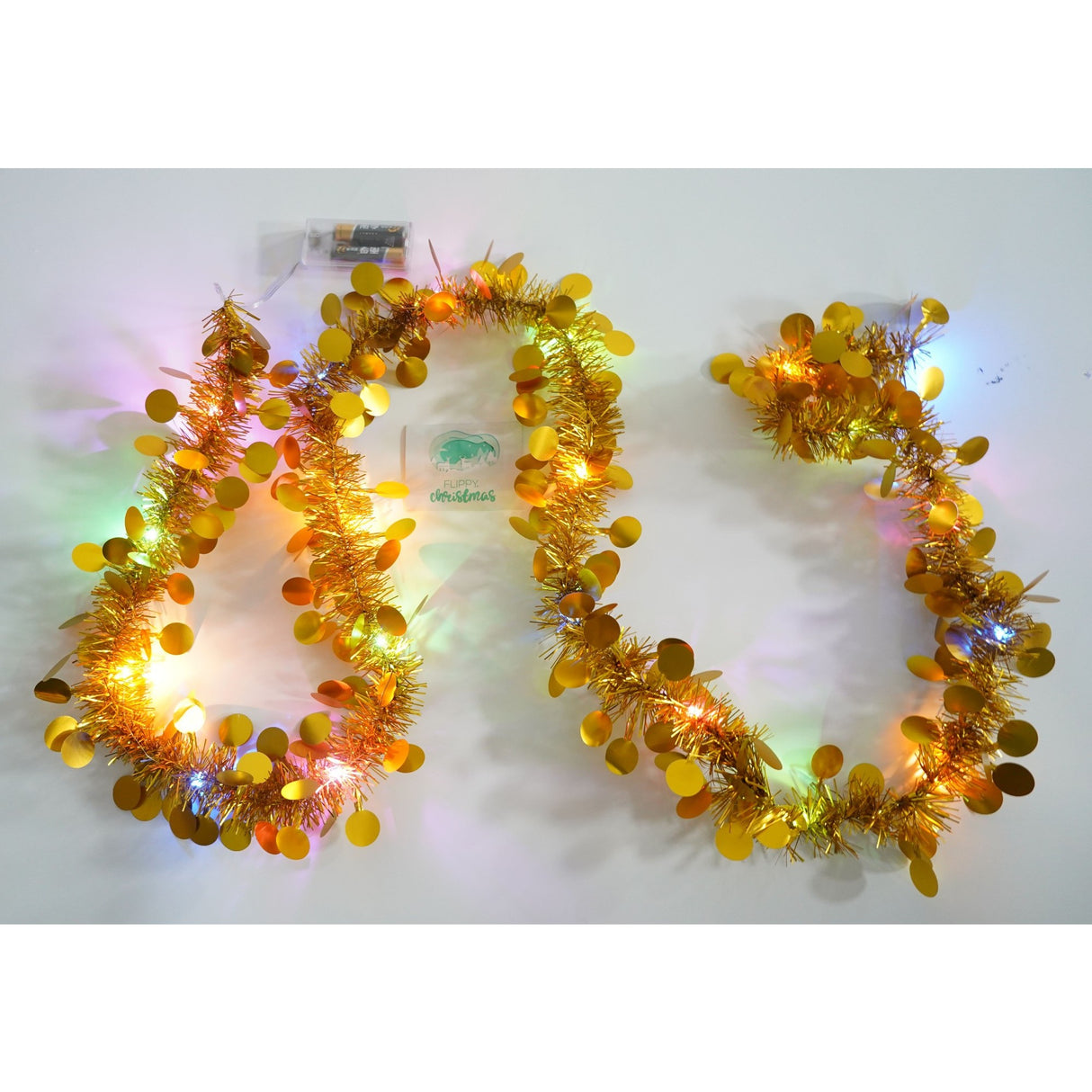 Beteala Craciun Cu Led, Aurie, Pvc, Sir, Artificiala