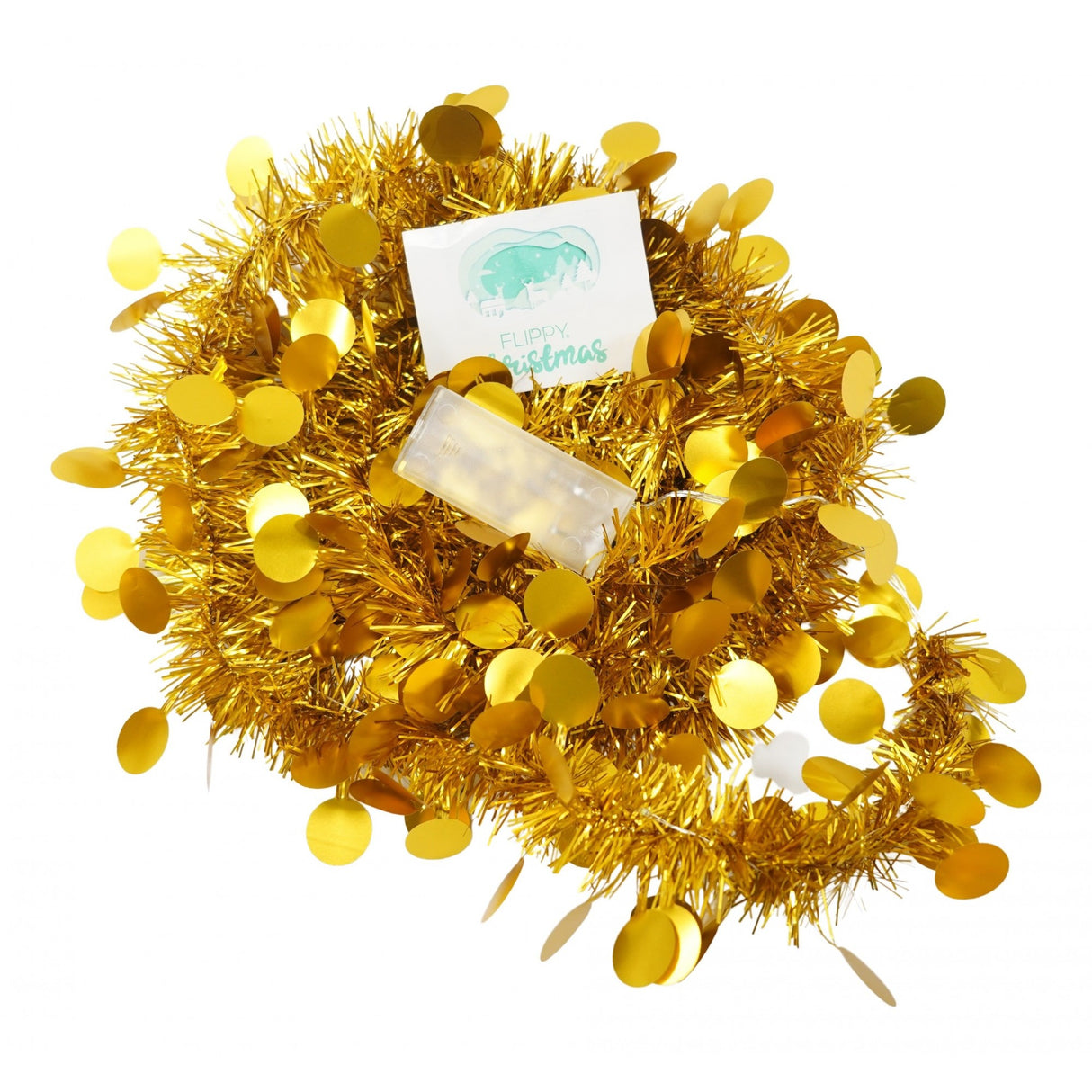 Beteala Craciun Cu Led, Aurie, Pvc, Sir, Artificiala