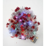 Beteala Craciun Cu Led, Rosie, Pvc, Sir, Artificiala