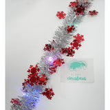 Beteala Craciun Cu Led, Rosie, Pvc, Sir, Artificiala
