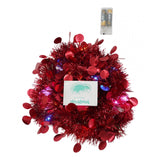 Beteala Craciun Cu Led, Rosie, Pvc, Sir, Artificiala