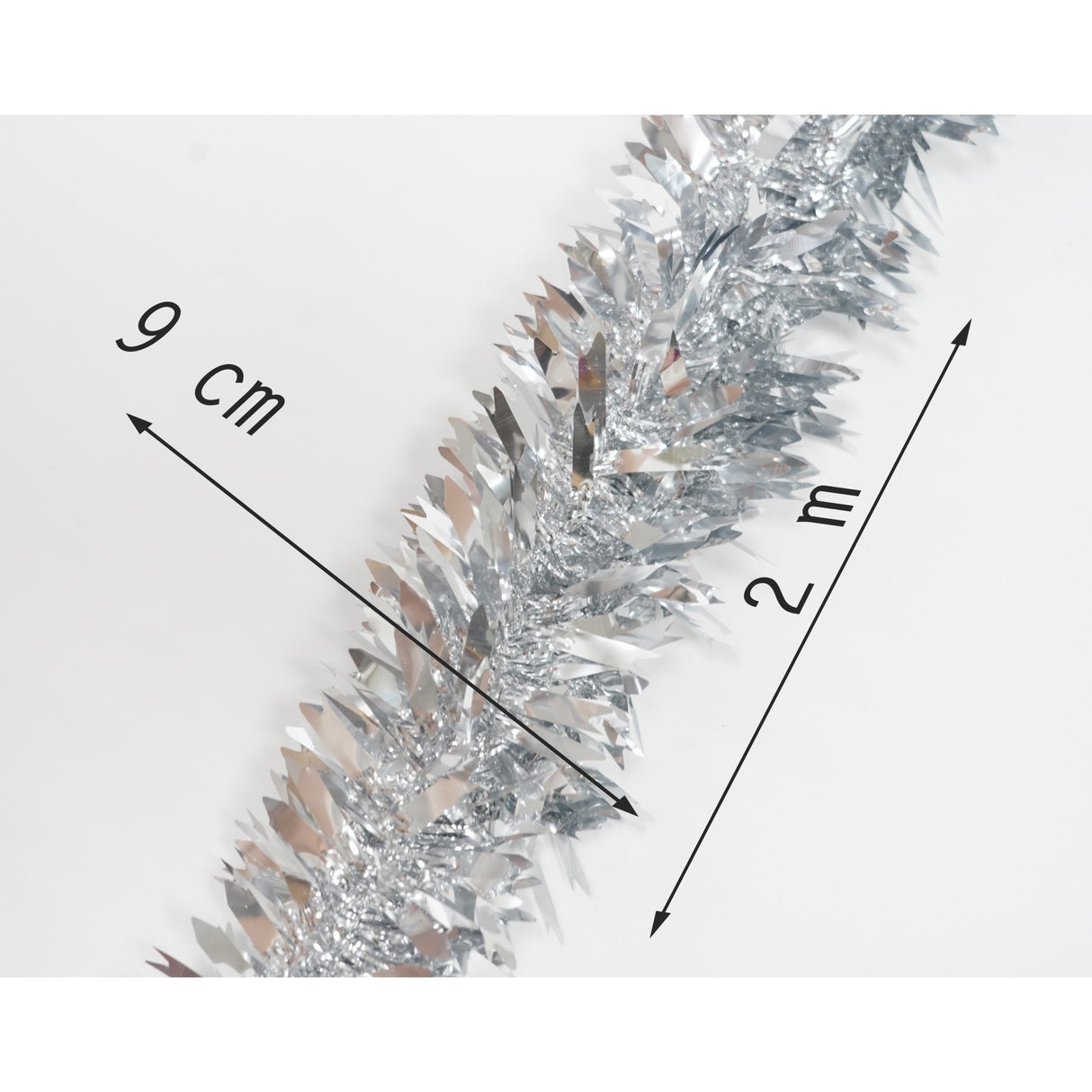 Beteala Craciun, Flippy, argintiu, marimea:  2 m x 6.5 cm material:folie PVC, interior/exterior - vivimall.ro