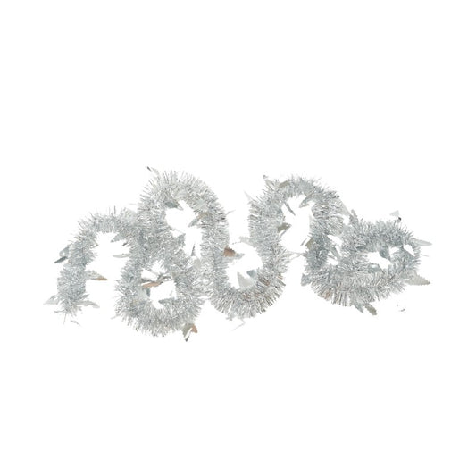 Beteala Craciun, Vivimall, argintiu, marimea: 2 m x 9 cm x 5 cm material:folie PVC, interior/exterior - vivimall.ro