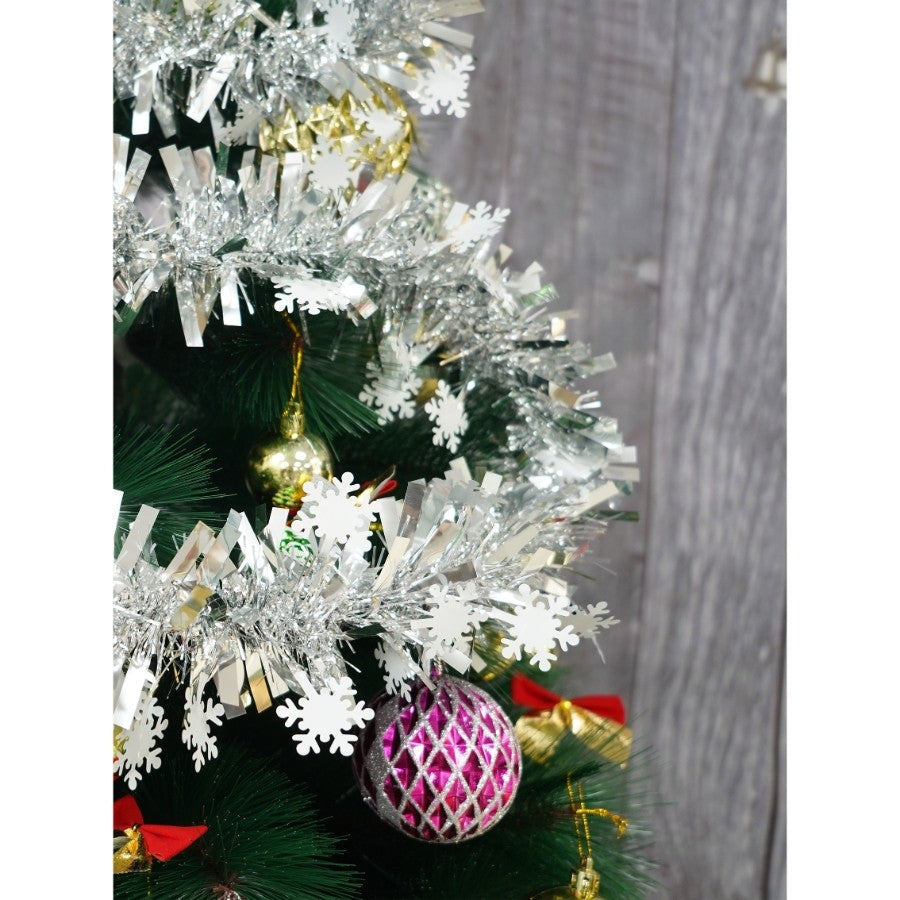 Beteala Craciun, Flippy, argintiu, marimea:  2 m x 9 cm x 9 cm material:folie PVC, interior/exterior - vivimall.ro