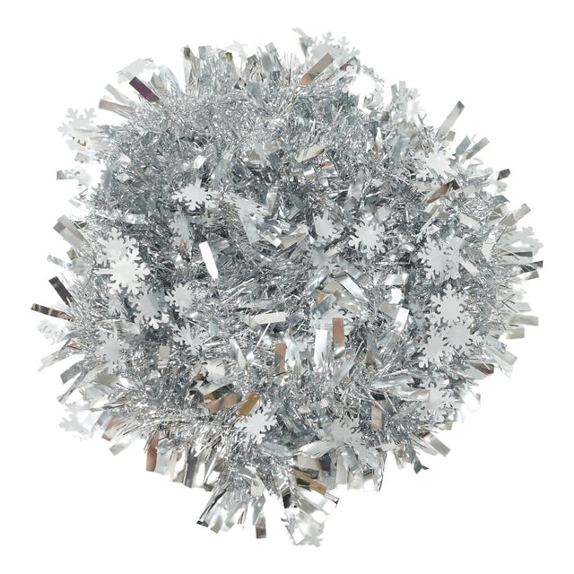 Beteala Craciun, Flippy, argintiu, marimea:  2 m x 9 cm x 9 cm material:folie PVC, interior/exterior - vivimall.ro