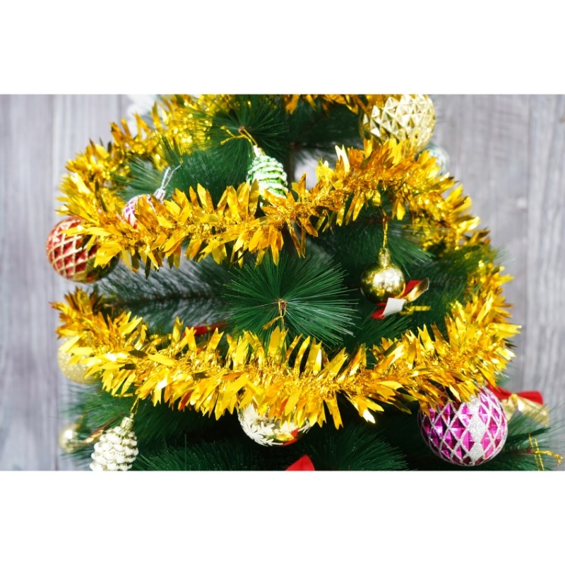 Beteala Craciun, Flippy, auriu, marimea:  2 m x 6.5 cm material:folie PVC, interior/exterior - vivimall.ro