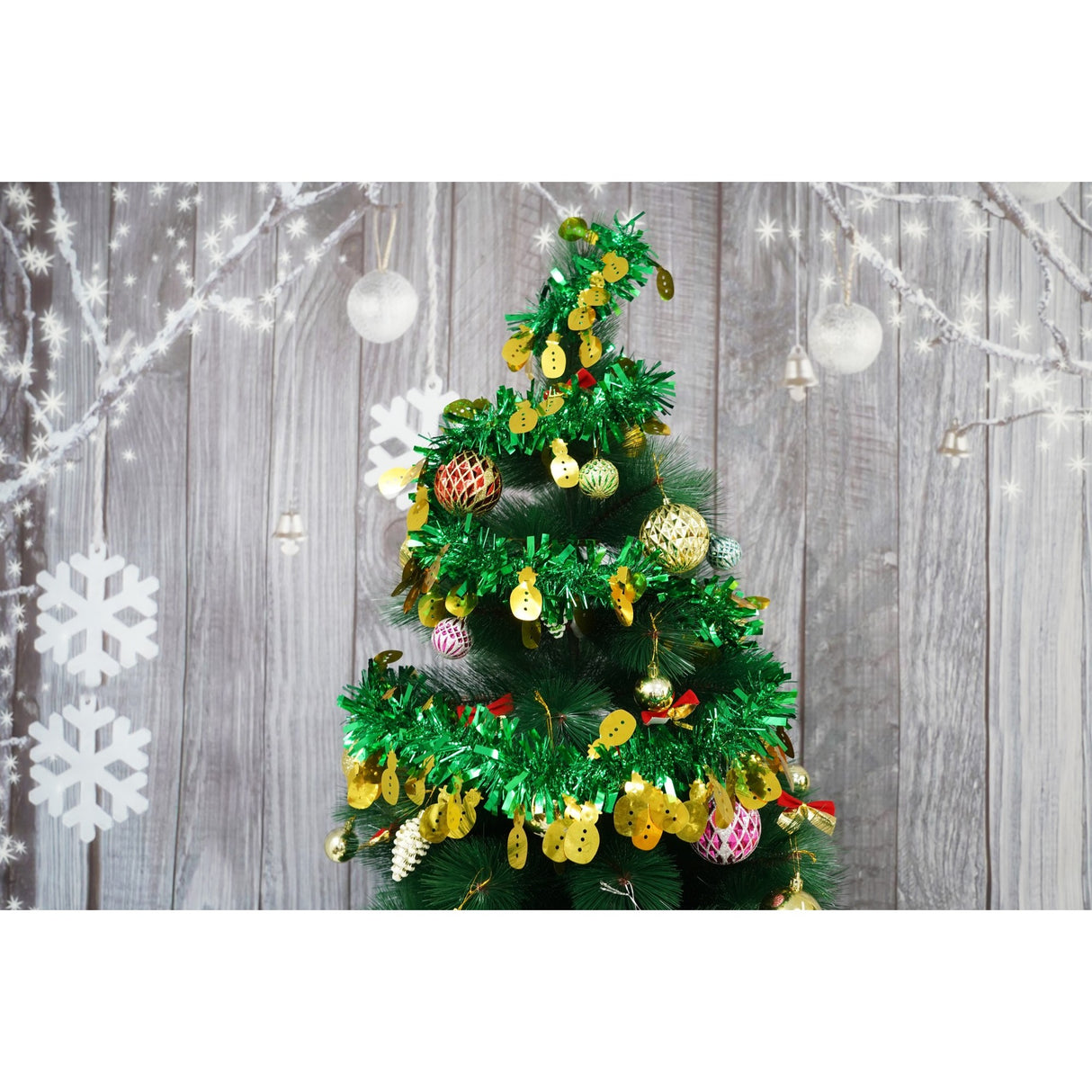 Beteala Craciun, Flippy, verde, marimea: 2 m x 11 cm x 9 cm material:folie PVC, interior/exterior) - vivimall.ro