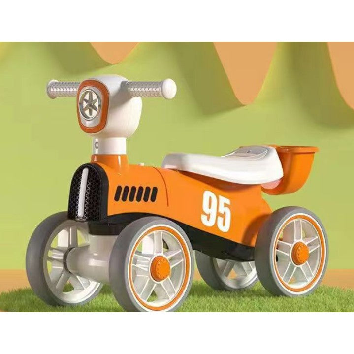 Bicicleta Fara Pedale Pentru Copii Cu Lumini Si Muzica, 4 Roti, Varsta 1-3 Ani, Material Pp