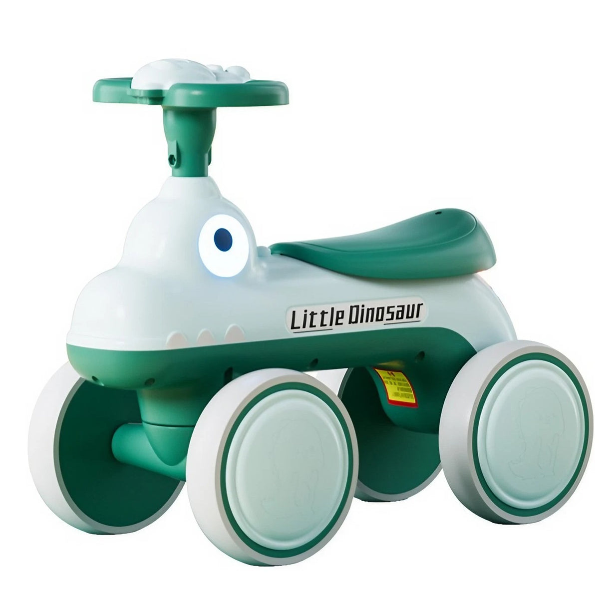 Bicicletă Pentru Copii, Fără Pedale, Cu Patru Roți, Din Plastic Rezistent, Fără BPA, Cu Muzică Și Lumini, Model Dinozaur, 50x27x40 cm - vivimall.ro