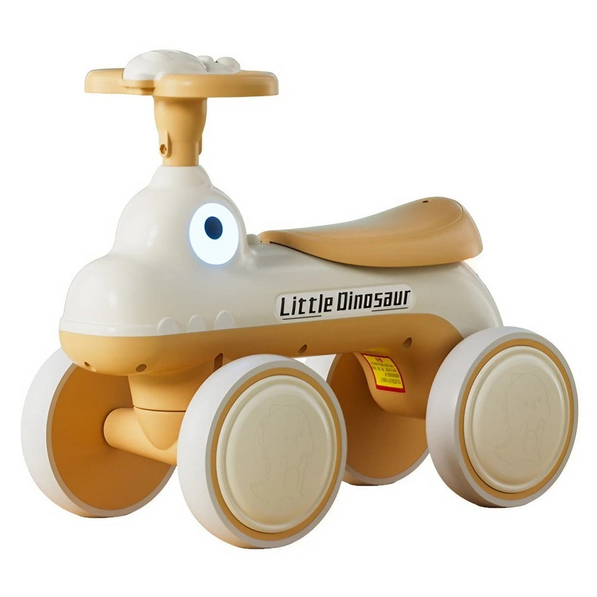 Bicicletă Pentru Copii, Fără Pedale, Cu Patru Roți, Din Plastic Rezistent, Fără BPA, Cu Muzică Și Lumini, Model Dinozaur, 50x27x40 cm - vivimall.ro