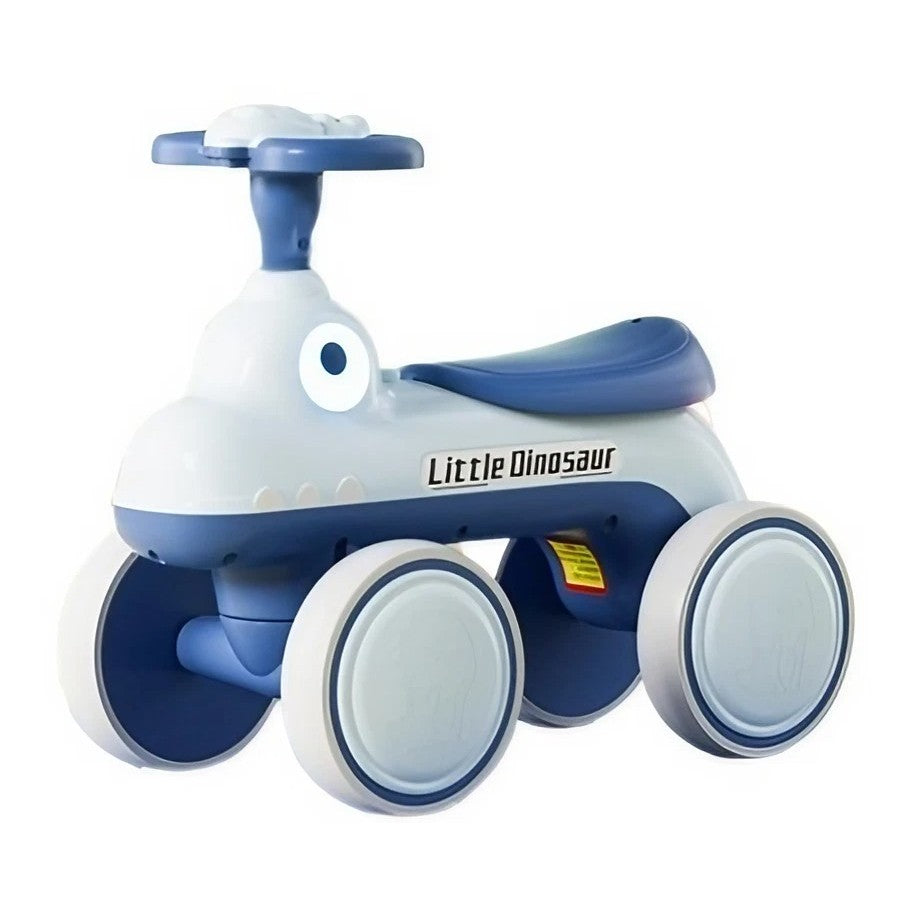 Bicicletă Pentru Copii, Fără Pedale, Cu Patru Roți, Din Plastic Rezistent, Fără BPA, Cu Muzică Și Lumini, Model Dinozaur, 50x27x40 cm - vivimall.ro