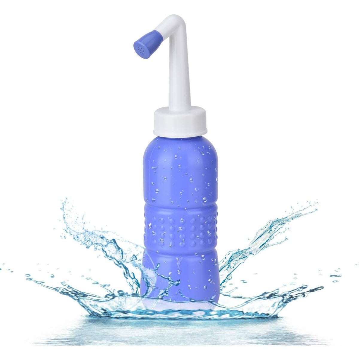 Bideu Portabil Pentru Igiena Intima, Pentru Postpartum/ Postoperator, 450 Ml, Cu Capac Si Husa Galbena, 29.5X7 Cm, Culoare Recipient - vivimall.ro