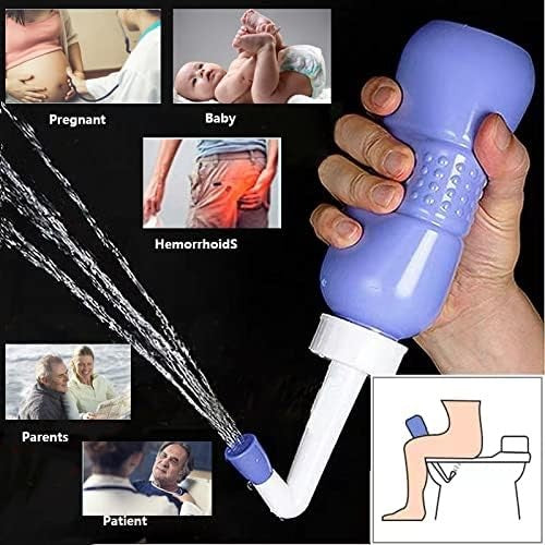 Bideu Portabil Pentru Igiena Intima, Pentru Postpartum/ Postoperator, 450 Ml, Cu Capac Si Husa Galbena, 29.5X7 Cm, Culoare Recipient - vivimall.ro