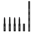 Set Pensule de Machiaj 4in1, Flippy, pentru Fard, Sprancene si Buze, 16 cm, din Plastic, Negru - vivimall.ro