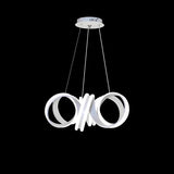 Lustra Led Suspendata Cu Telecomanda Infinity Twist , Ondulata, Lumina Rece/Calda/Neutra, Dimabila, - vivimall.ro