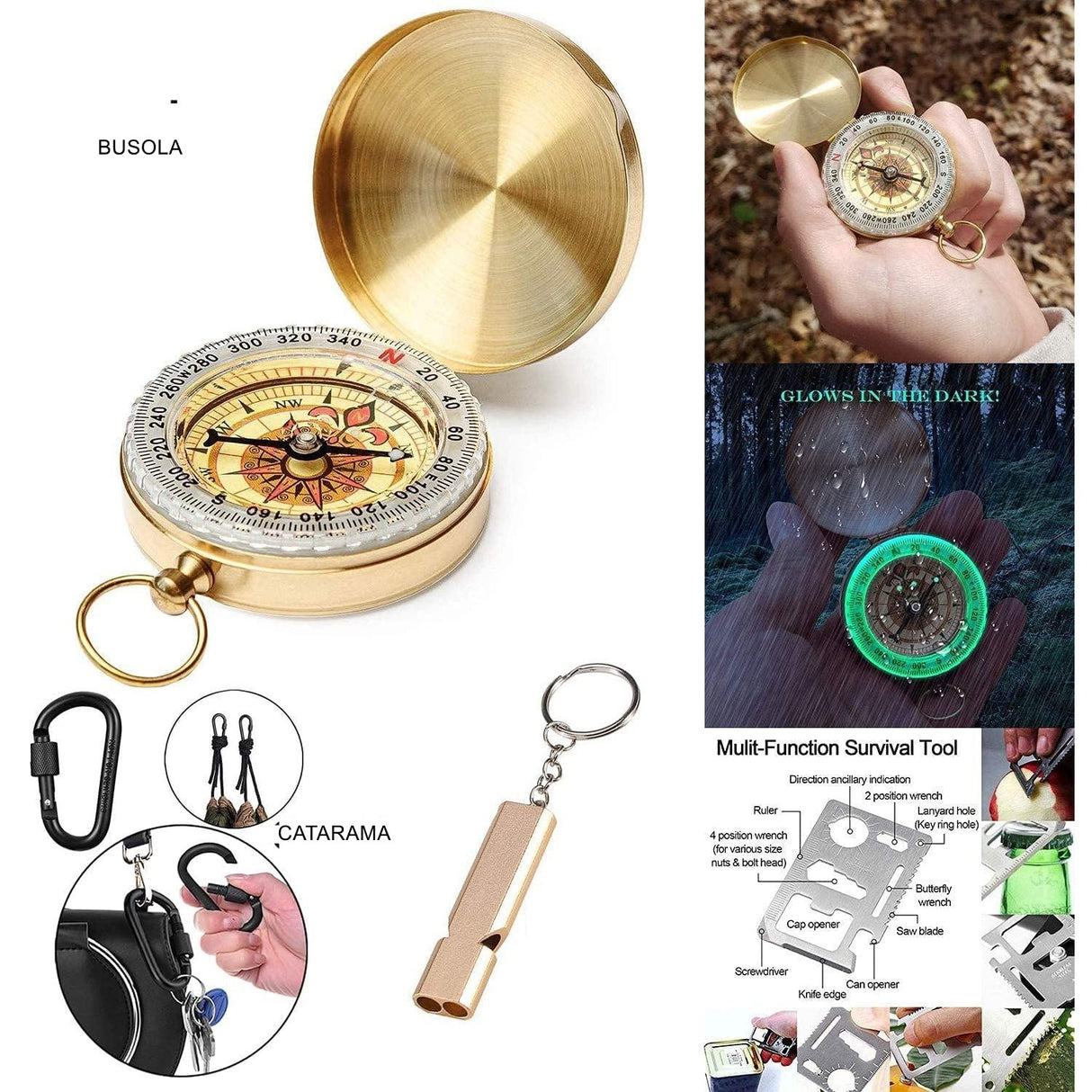 Kit Supravietuire Multifuncional 40 De Instrumente Profesionale, Echipament De Prim-Ajutor, Drumetie, Camping - vivimall.ro