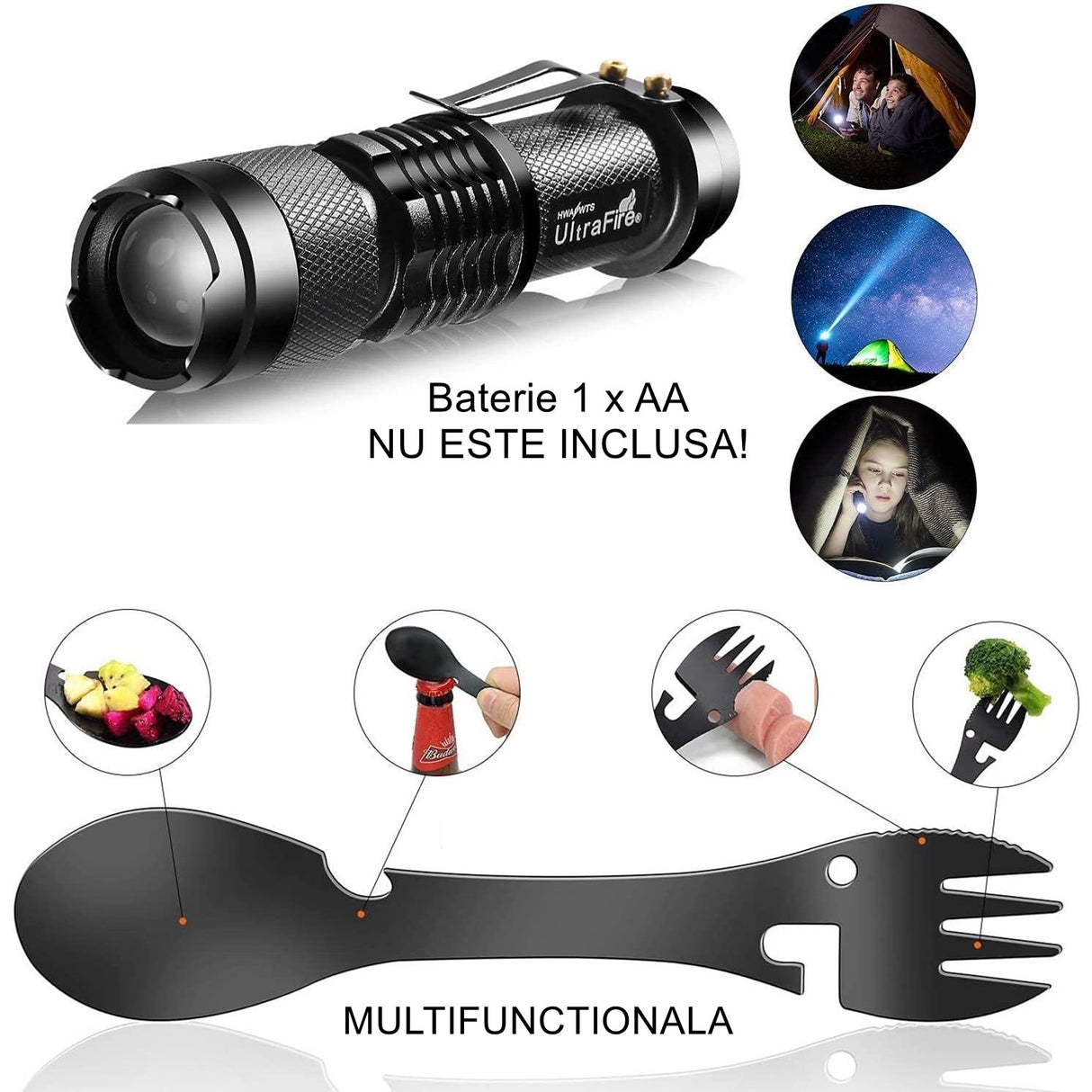 Kit Supravietuire Multifuncional 40 De Instrumente Profesionale, Echipament De Prim-Ajutor, Drumetie, Camping - vivimall.ro