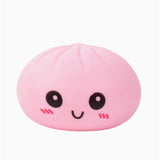 Jucarie Antistres, Flippy, Squishy Gigant,Model Galusca, Minge Interactiva, cu Revenire Lenta, Include Cosulet Steamer, 8.5 cm, Roz - vivimall.ro