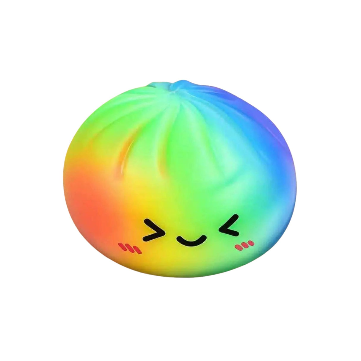Jucărie Squishy Flippy model Gălușcă Bao Bun cu față zâmbitoare Kawaii, detaliu față, verde pal