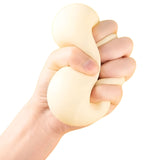 Jucarie Interactiva Dumpling Squishy, Flippy, Model Cifla Aburita, Jucarie Antistres pentru Copii si Maturi, Efect Calmant cu Revenire Lenta, 10 x 10 cm, Bej