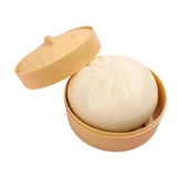 Jucarie Interactiva Dumpling Squishy, Flippy, Model Cifla Aburita, Jucarie Antistres pentru Copii si Maturi, Efect Calmant cu Revenire Lenta, 10 x 10 cm, Bej