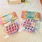 Jucarie Antistres Squishy, Vivimall, cu Revenire Lenta, Squeeze Pinch Family, Model Waffle, 6x6 cm, 99g, Ambalaj Transparent, Multicolor - vivimall.ro