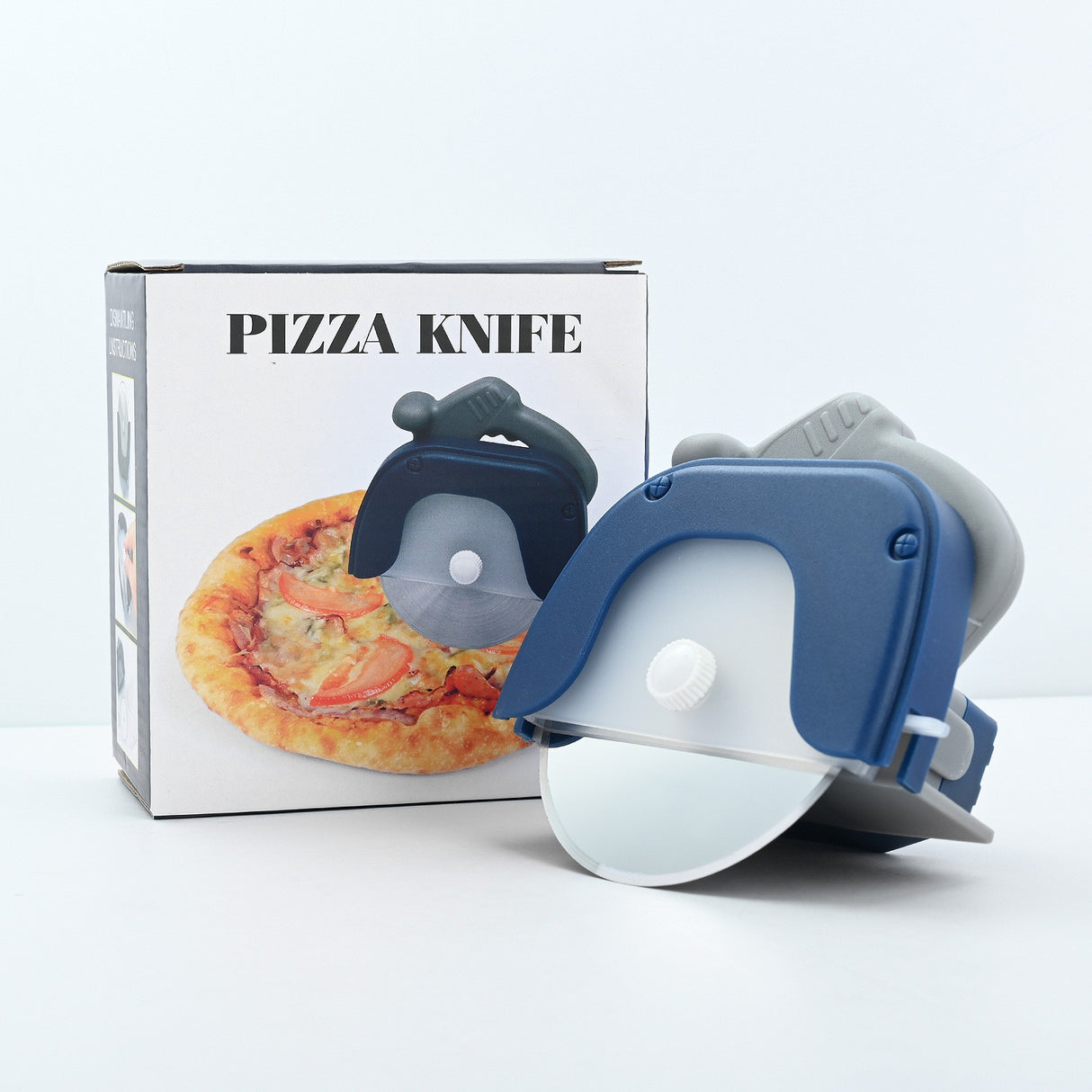 Cutit Circular Pentru Pizza 11.5 X 12.5 Cm, Otel Inoxidabil Si Plastic, Capc Protectie Lama - vivimall.ro