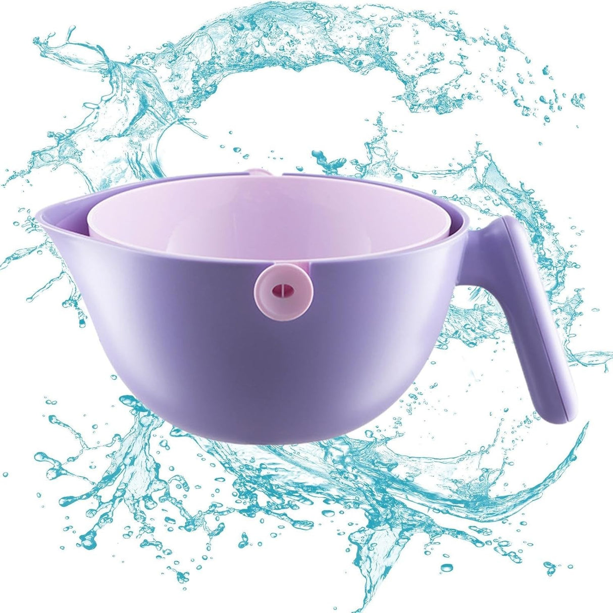Bol Cu Doua Straturi, Pentru Fructe, Legume, Cu Cos De Scurgere A Apei, 2L, Din Abs+Pp, 29.9 X 22.5 X 11.8 Cm - vivimall.ro