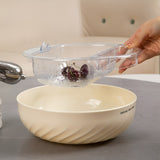 Bol cu un Singur Strat, Vivimall, pentru Fructe, Legume, Snacks, 22.4x9 cm, Crem - vivimall.ro