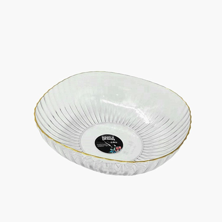 Bol cu un Singur Strat, Vivimall, pentru Fructe, Legume, Snacks, 22.4x9 cm, Transparent - vivimall.ro