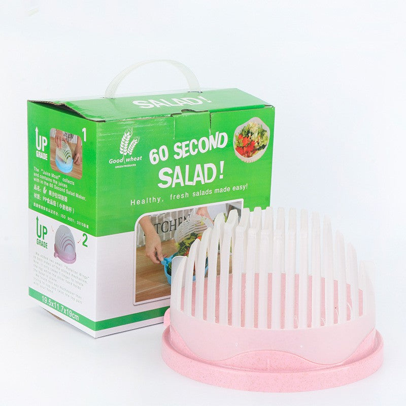 Bol Feliator Pentru Salata, Castron Multifunctional Pentru Legume Si Fructe, Pentru Spalat Si Taiat Legumele, Cu Scurgere Si Tocator, Ergonomic, Protectie Pentru Maini, 21X18.5X11.5 Cm