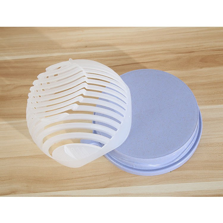 Bol Feliator Pentru Salata, Castron Multifunctional Pentru Legume Si Fructe, Pentru Spalat Si Taiat Legumele, Cu Scurgere Si Tocator, Ergonomic, Protectie Pentru Maini, 21X18.5X11.5 Cm - vivimall.ro