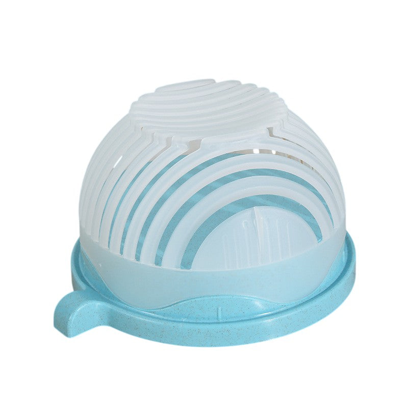 Bol Feliator Pentru Salata, Castron Multifunctional Pentru Legume Si Fructe, Pentru Spalat Si Taiat Legumele, Cu Scurgere Si Tocator, Ergonomic, Protectie Pentru Maini, 21X18.5X11.5 Cm - vivimall.ro