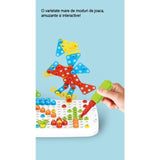JUCARIE EDUCATIVA PENTRU COPII, FLIPPY, SET 207 PIESE, 6 IN 1, VALIZA CU BORMASINA, VERDE