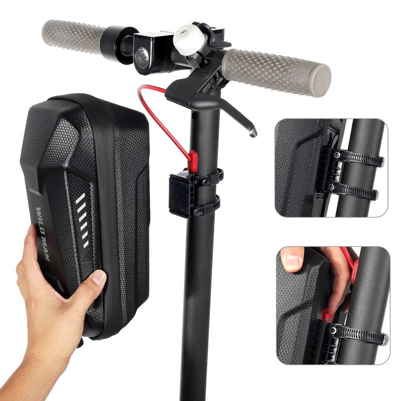 Borseta Pentru Bicicleta/Trotineta Spatiu De Depozitare, Antisoc, Waterproof, Cu Fermoar, 3L, Material Carbon Si Plastic Dur, Pentru Trotineta Electrica Scuter, Bicicleta - vivimall.ro