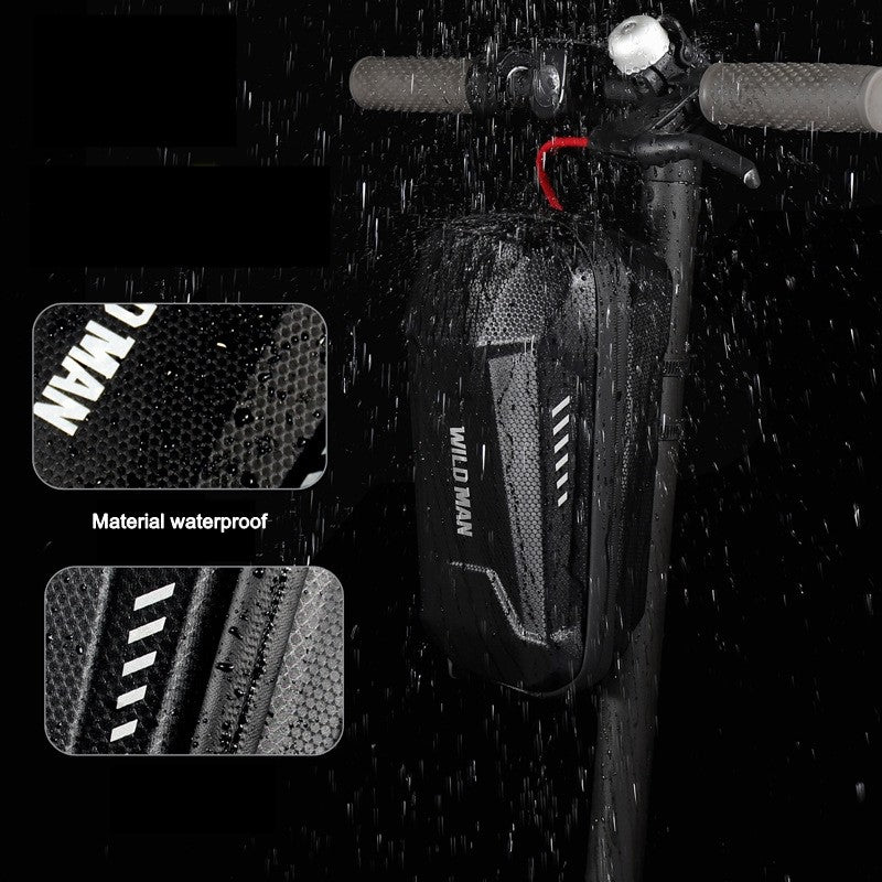 Borseta Pentru Bicicleta/Trotineta Spatiu De Depozitare, Antisoc, Waterproof, Cu Fermoar, 3L, Material Carbon Si Plastic Dur, Pentru Trotineta Electrica Scuter, Bicicleta - vivimall.ro