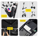 Borseta Pentru Bicicleta/Trotineta Spatiu De Depozitare, Antisoc, Waterproof, Cu Fermoar, 3L, Material Carbon Si Plastic Dur, Pentru Trotineta Electrica Scuter, Bicicleta - vivimall.ro