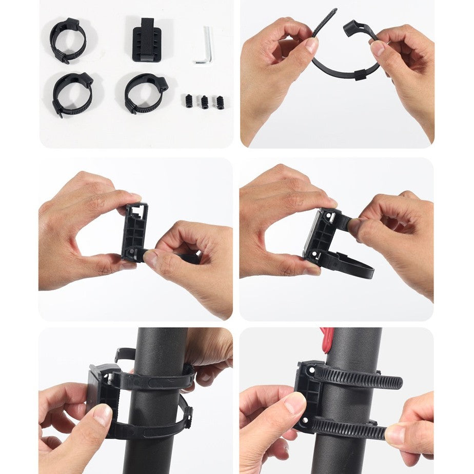Borseta Pentru Bicicleta/Trotineta Spatiu De Depozitare, Antisoc, Waterproof, Cu Fermoar, 3L, Material Carbon Si Plastic Dur, Pentru Trotineta Electrica Scuter, Bicicleta - vivimall.ro