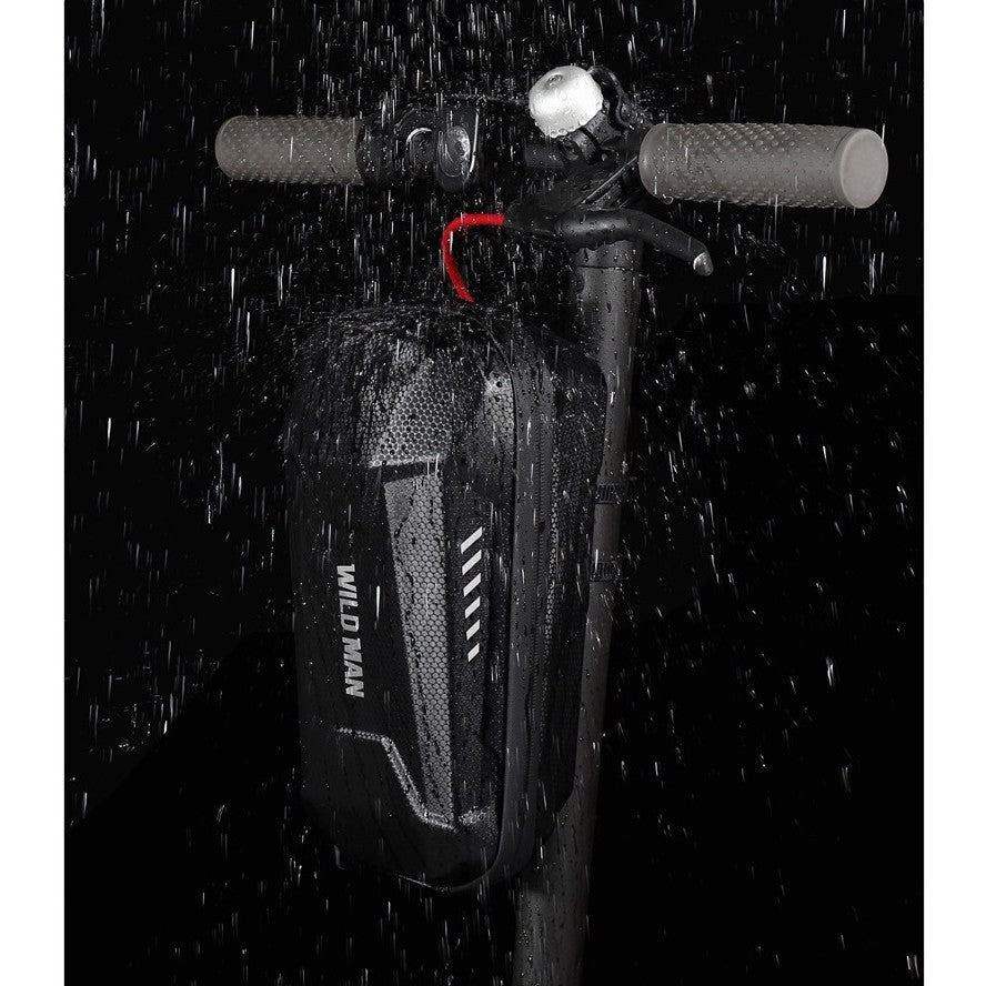 Borseta Pentru Bicicleta/Trotineta Spatiu De Depozitare, Antisoc, Waterproof, Cu Fermoar, 3L, Material Carbon Si Plastic Dur, Pentru Trotineta Electrica Scuter, Bicicleta - vivimall.ro