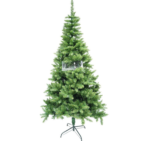 Brad artificial de Craciun, clasic, pentru interior/exterior, inaltime 180 cm, diametru 95 cm, 463 ramuri, Flippy, verde, suport metalic inclus - vivimall.ro