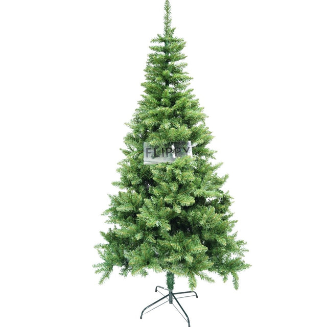 Brad artificial de Craciun, clasic, pentru interior/exterior, inaltime 180 cm, diametru 95 cm, 463 ramuri, Flippy, verde, suport metalic inclus - vivimall.ro