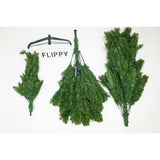 Brad artificial de Craciun, clasic, pentru interior/exterior, inaltime 210 cm, diametru 125 cm, 957 ramuri, Flippy, verde, suport metalic inclus - vivimall.ro