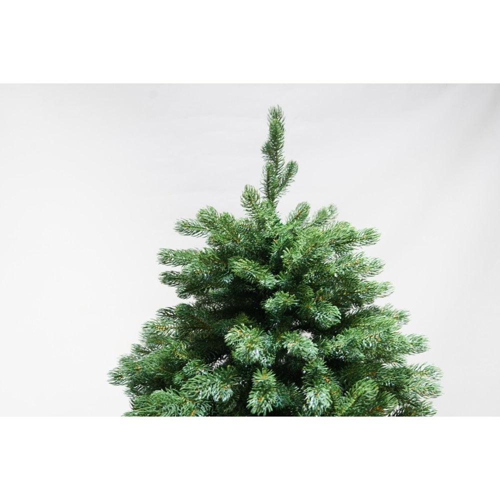 Brad artificial de Craciun, clasic, pentru interior/exterior, inaltime 210 cm, diametru 138 cm, 858 ramuri, Flippy, verde, suport metalic inclus - vivimall.ro