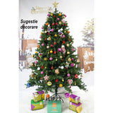 Brad artificial de Craciun, clasic, pentru interior/exterior, inaltime 210 cm, diametru 138 cm, 858 ramuri, Flippy, verde, suport metalic inclus - vivimall.ro