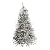 Brad Artificial De Craciun, 1.8 M Inaltime, Pulverizat Alb-Tip Zapada, Diametru Inferior 110 Cm, Interior/ Exterior